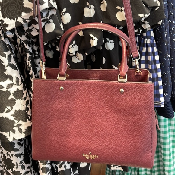 Kate Spade Leila Medium Triple Compartment Satchel 
Sherrywood - Picture 3 of 16